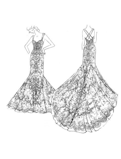 Bridal Dress sketch #1