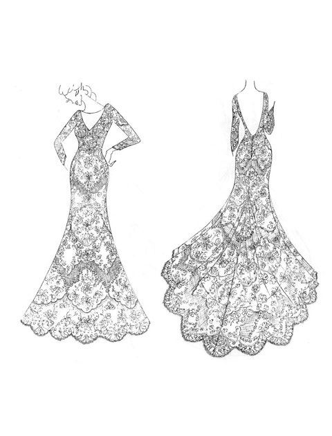 Wedding Dress sketch #4