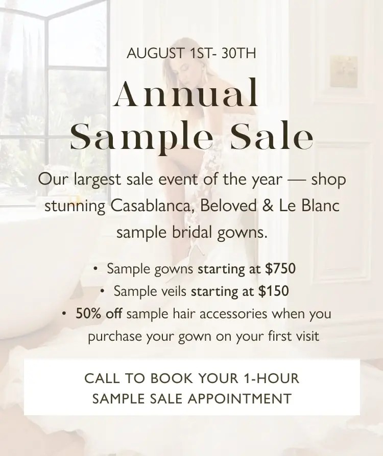 Annual Sample Sale event mobile banner