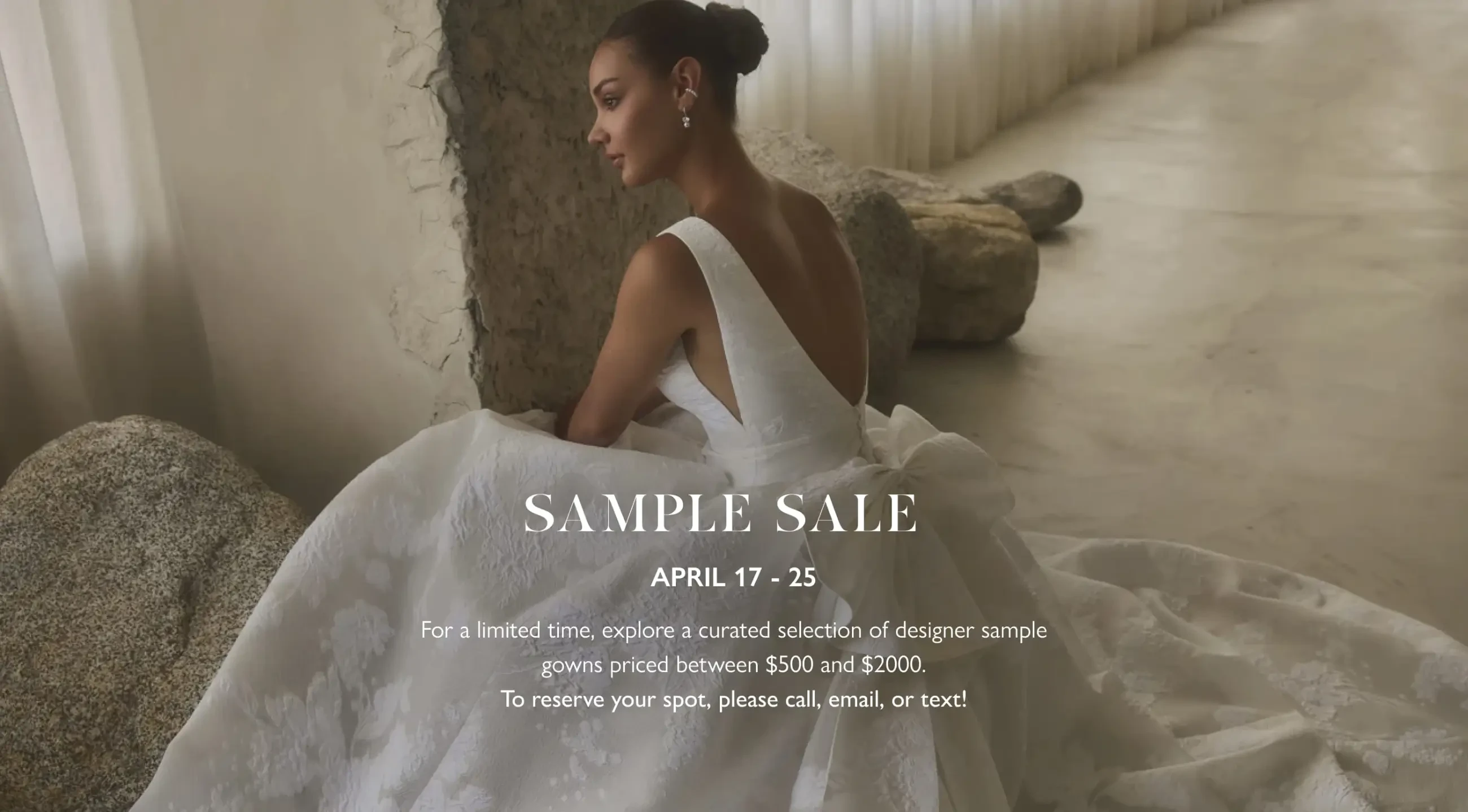 Sample Sale desktop banner