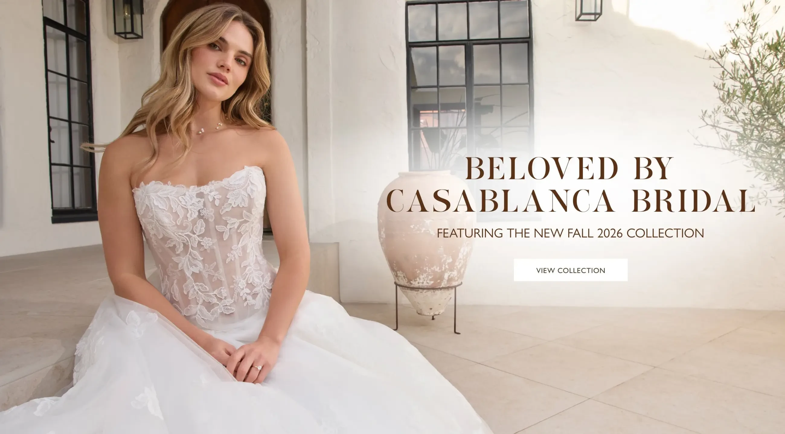 BELOVED  BY CASABLANCA BRIDAL  Featuring the new 2026 collection banner